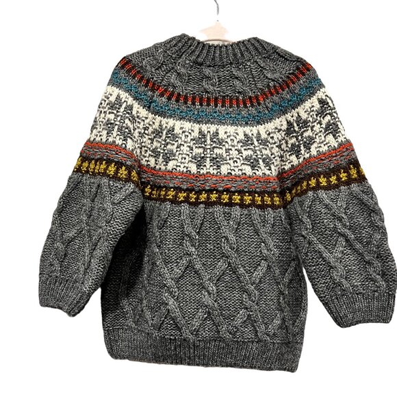 Zara Baby Fair Isle Sweater, Gray 18-24 mos - Picture 5 of 6